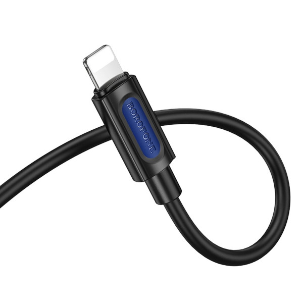 Аудіокабель BOROFONE BL20 True sound silicone digital audio conversion cable iP Black