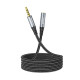 Аудiокабель HOCO UPA20 3.5 audio extension cable male to female (L=1M) Metal Gray