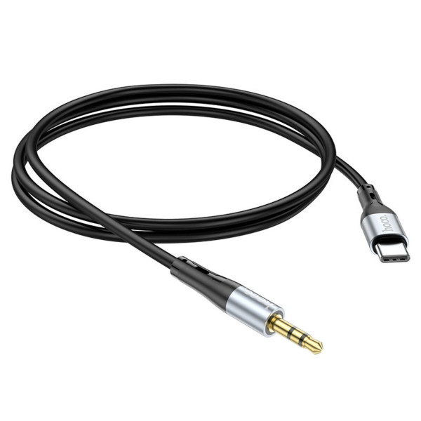 Аудiокабель HOCO UPA22 Type-C silicone digital audio conversion cable Чорний