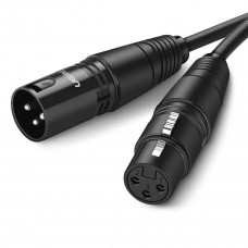 Аудіокабель UGREEN AV130 Cannon Male to Female Microphone Extension Audio Cable 1m (Чорний)(UGR-20708)