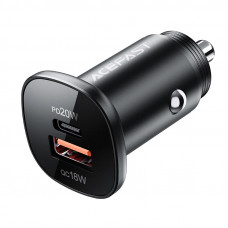 Автомобільний зарядний пристрій ACEFAST B1 mini 38W(USB-C+USB-A) dual-port metal car charger (6974316280330)
