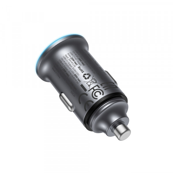 Автомобільний зарядний пристрій ACEFAST B15 65W (USB-A+USB-C) dual port metal car charger (6974316284963)