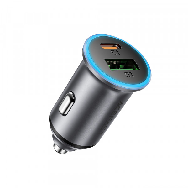 Автомобільний зарядний пристрій ACEFAST B15 65W (USB-A+USB-C) dual port metal car charger (6974316284963)