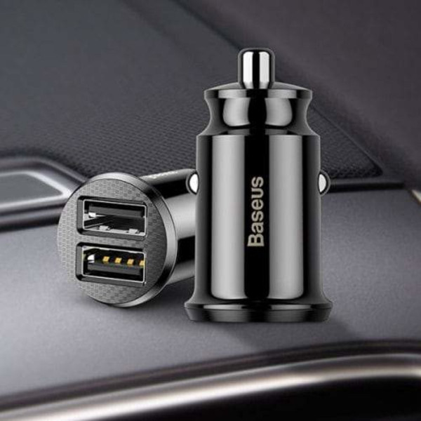 Автомобільний зарядний пристрій Baseus Grain Car Charger 3.1A Black