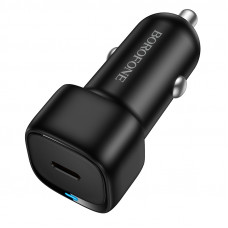 Автомобільний зарядний пристрій BOROFONE BZ34A Cloud single port PD20W car charger Black (6941991122316)