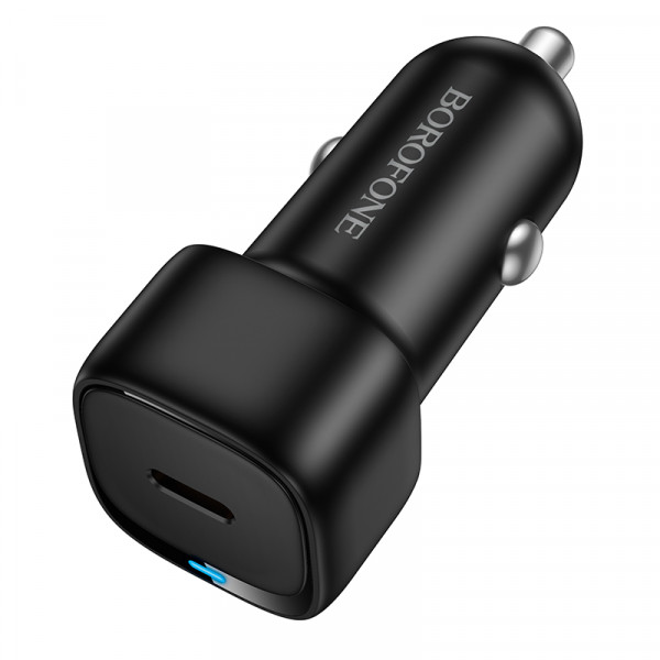 Автомобільний зарядний пристрій BOROFONE BZ34A Cloud single port PD20W car charger Black (6941991122316)