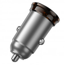 Автомобільний зарядний пристрій HOCO NZ16 Rigorous single port PD30W car charger Metal Grey (6942007644716)