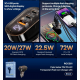Автомобільний зарядний пристрій REMAX Cybo Series 72W PD+QC 1A+2C Transparent Fast Car Charger with Digital Display RCC351 Black (6954851229377)