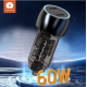 Автомобільний зарядний пристрій WUW-C283 PD30W+ PD30W black (6978749570372)