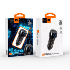 Автомобільний зарядний пристрій WUW-C283 PD30W+ PD30W black (6978749570372)