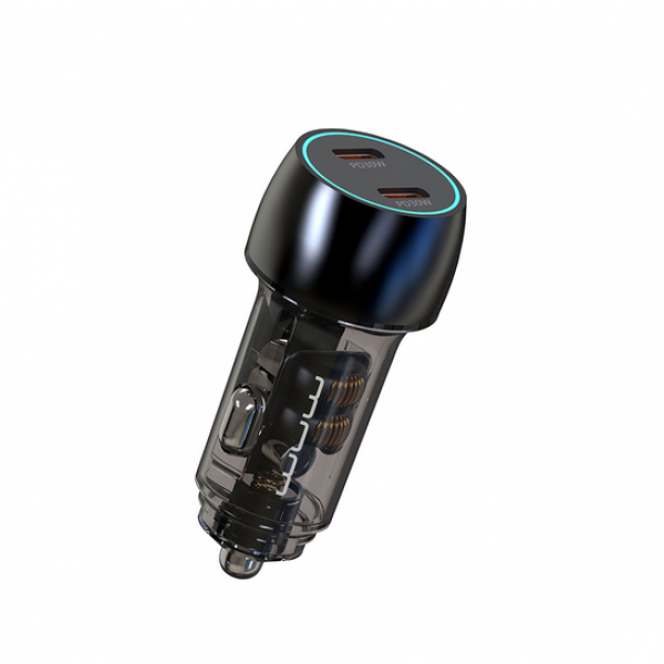 Автомобільний зарядний пристрій WUW-C283 PD30W+ PD30W black (6978749570372)