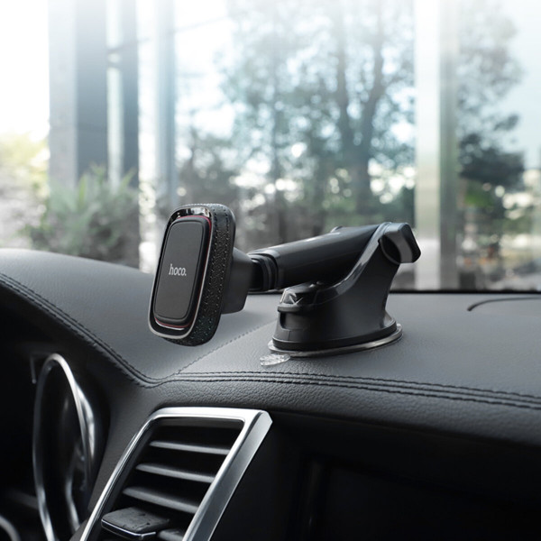 Автотримач для телефона HOCO CA42 Cool Journey in-car dashboard holder with stretch rod Чорний/Червоний