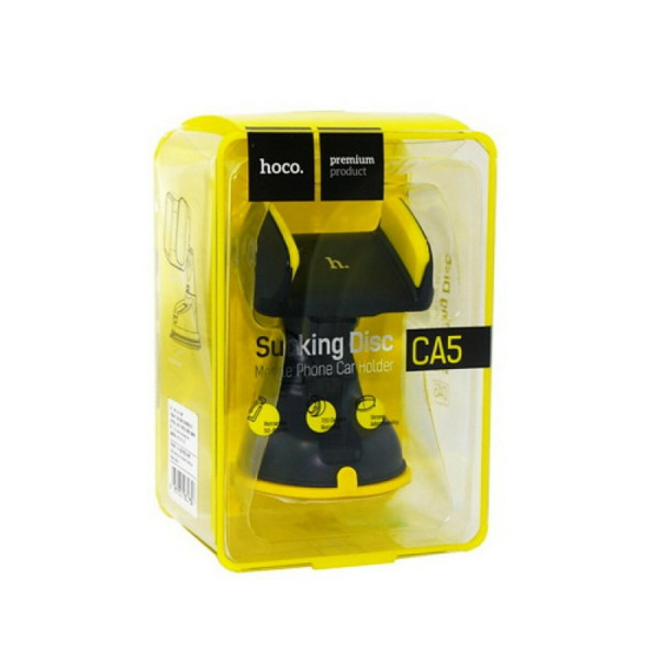 Автотримач для телефона HOCO CA5 Suction vehicle Holder Жовтий