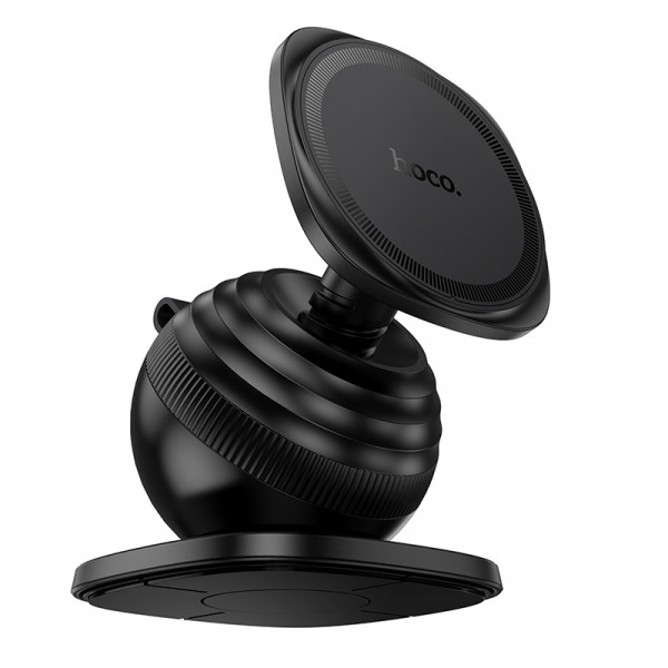 Автотримач для телефона HOCO H103 Daisy magnetic ring car holder(center console) Black (6942007674485)