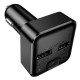 АЗП з FM-модулятором BOROFONE BC63 Selecto car BT FM transmitter Black (6941991126185)