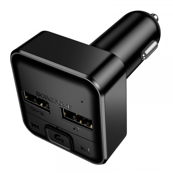 АЗП з FM-модулятором BOROFONE BC63 Selecto car BT FM transmitter Black (6941991126185)