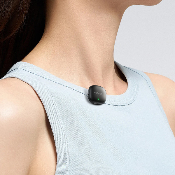 Бездротова мікрофонна система ACEFAST R1 wireless lavalier microphones Black (6974316284895)