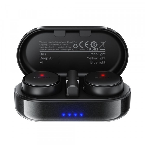 Бездротова мікрофонна система ACEFAST R3 dual-mic (Type-C) Black (6974316285847)