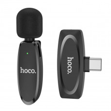 Бездротова мікрофонна система HOCO L15 Type-C Crystal lavalier wireless digital microphone Чорний
