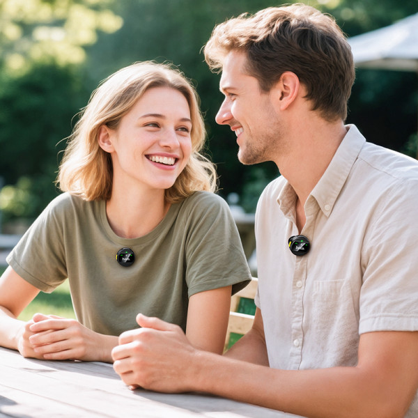 Бездротова мікрофонна система HOCO L22 Bright 2-in-1 wireless microphone with case(iP/Type-C) Black (6942007663151)