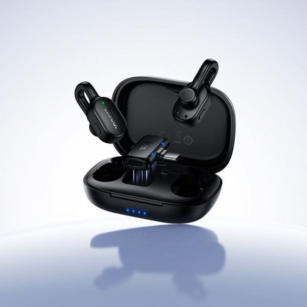 Бездротова мікрофонна система HOCO L27 Ice hidden wireless microphone (Type-C) Black (6942007680646)