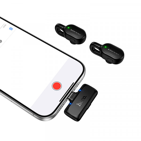 Бездротова мікрофонна система HOCO L27 Ice hidden wireless microphone (Type-C) Black (6942007680646)