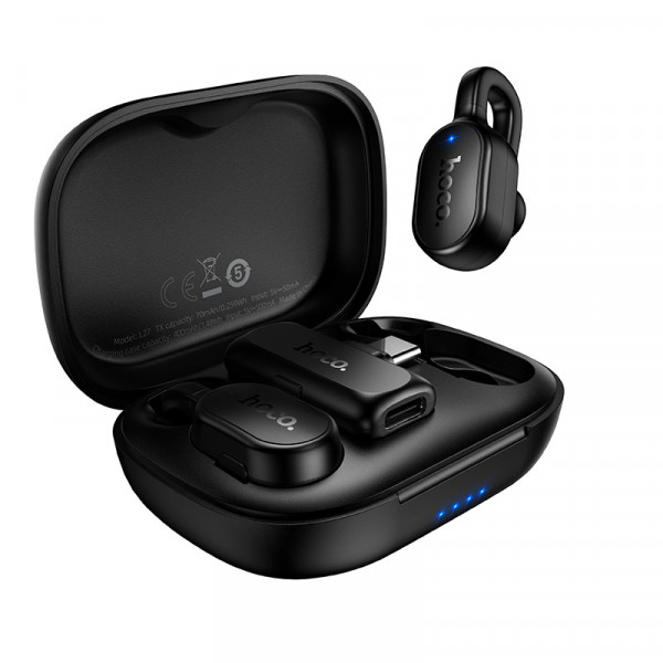 Бездротова мікрофонна система HOCO L27 Ice hidden wireless microphone (Type-C) Black (6942007680646)