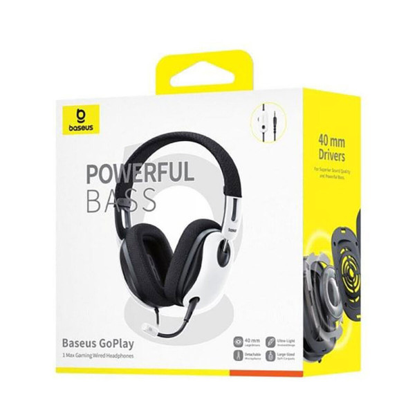 Бездротові навушники Baseus GoPlay 1 Max Gaming Wired Headphones OS Moon White