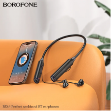 Бездротові навушники BOROFONE BE64 Perfect neckband BT earphones Black (6941991103704)