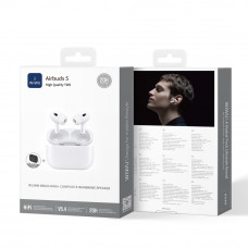 Бездротові навушники TWS WIWU Airbuds 5, ENC, White (6977703655315)