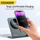 Бездротовий зарядний пристрій Essager Ruicheng desktop magnetic suction three in one wireless charging of 15W black