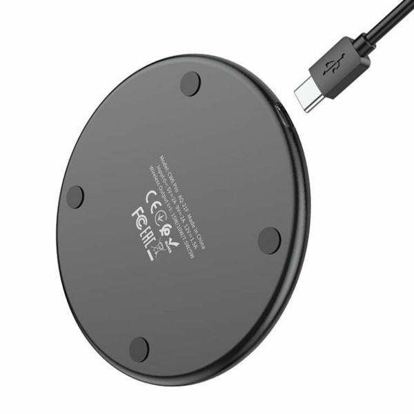 Бездротовий зарядний пристрій HOCO CW6 Pro Easy 15W charging wireless fast charger Чорний
