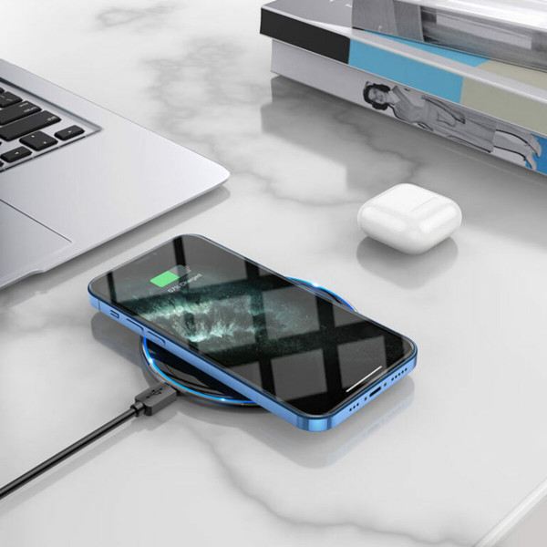 Бездротовий зарядний пристрій HOCO CW6 Pro Easy 15W charging wireless fast charger Чорний