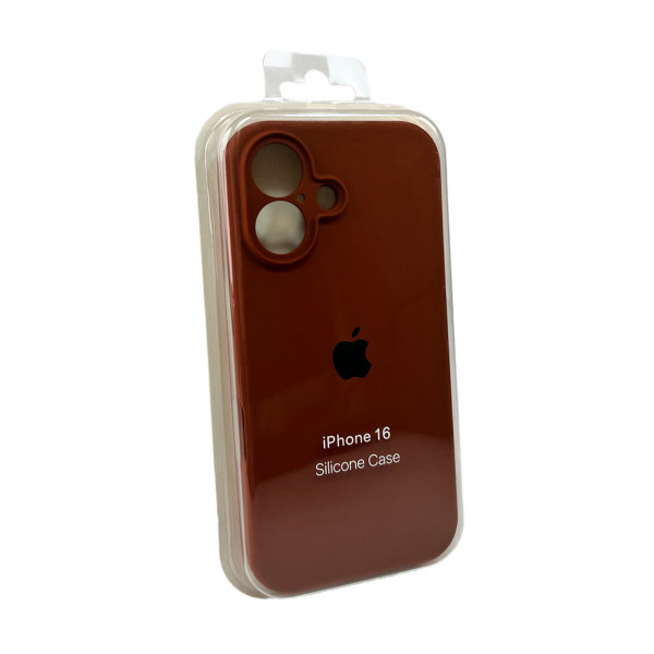 Чохол для смартфона Silicone Full Case AA Camera Protect for Apple iPhone 16 42,Saddle Brown