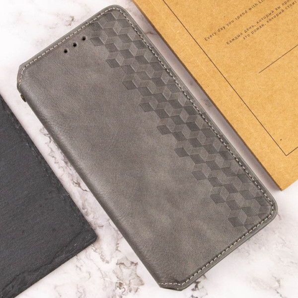 Чохол-книжка для смартфона Rubic Leather for Xiaomi Червонийmi Note 13 Pro 4G Grey