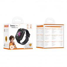 Дитячий смарт-годинник HOCO Y105A 36mm. 400 mAh. children phone watch Black (rus версія) (6942007658669)