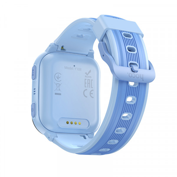 Дитячий смарт-годинник HOCO Y108 4G children phone-watch Blue (6942007680943)
