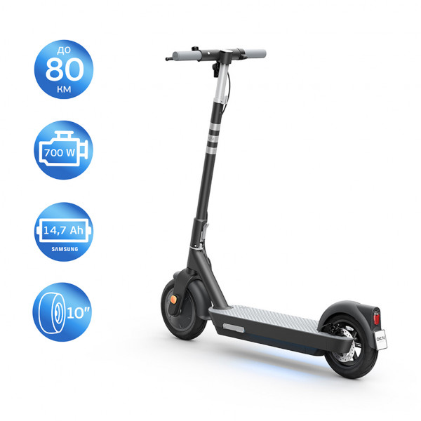 Електросамокат OKAI ES30-NEON PRO Чорний 10", 350(700)W, 14,7Ah, 80km, 25kmh, 25%, NFC, App, 21kg