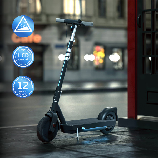Електросамокат OKAI ES30-NEON PRO Чорний 10", 350(700)W, 14,7Ah, 80km, 25kmh, 25%, NFC, App, 21kg