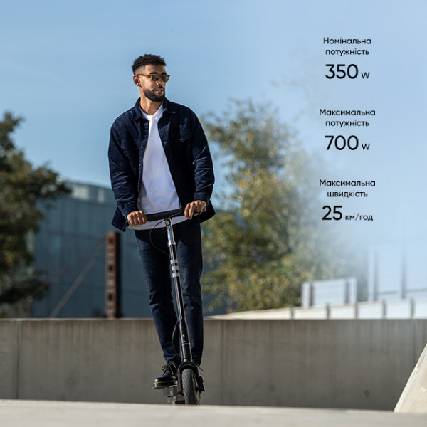 Електросамокат OKAI ES30-NEON PRO Чорний 10", 350(700)W, 14,7Ah, 80km, 25kmh, 25%, NFC, App, 21kg