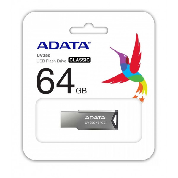 Флеш-накопичувач ADATA USB 2.0 AUV 250 64Gb Black (AUV250-64G-RBK)