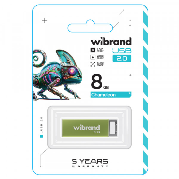 Флеш-накопичувач Wibrand USB 2.0 Chameleon 8Gb Light Green (WI2.0/CH8U6LG)