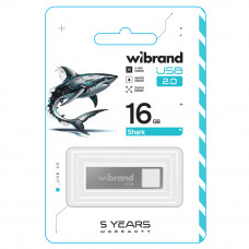 Флеш-накопичувач Wibrand USB 2.0 Shark 16Gb Silver (WI2.0/SH16U4S)