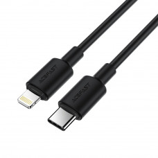 Кабель ACEFAST C25-01 USB-C to L silicone charging data cable Black (6974316287049)