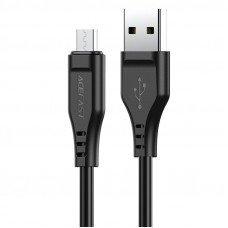 Кабель ACEFAST C3-09 USB to Micro 2,4A, 1.2m, TPE, TPE connectors, Black