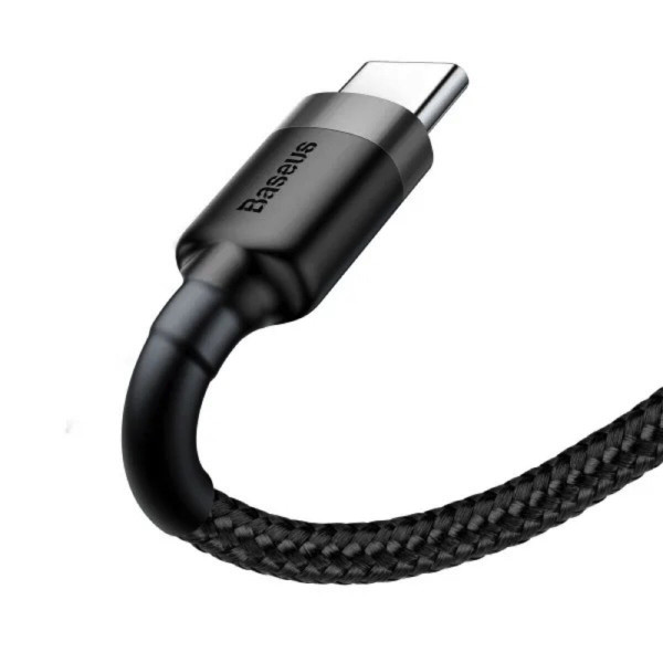 Кабель Baseus Cafule Cable USB For Type-C 3A 1m Gray+Чорний