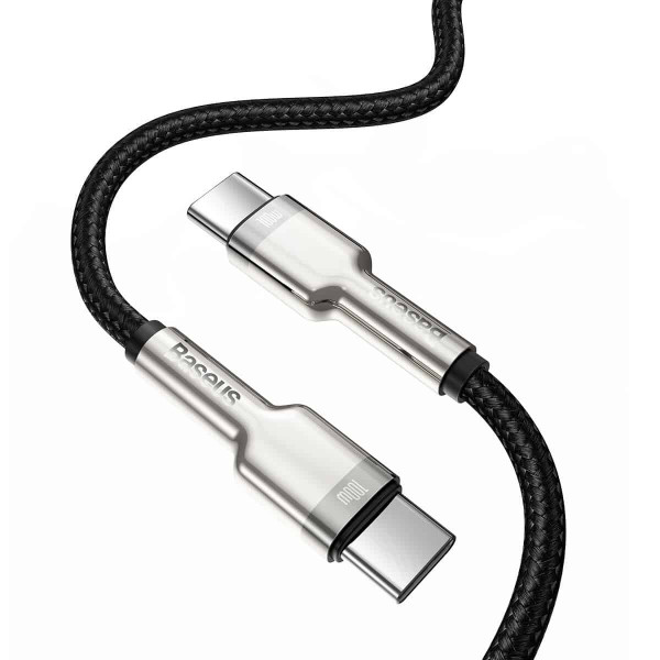 Кабель Baseus Cafule Series Metal Data Cable Type-C to Type-C 100W 2m Чорний