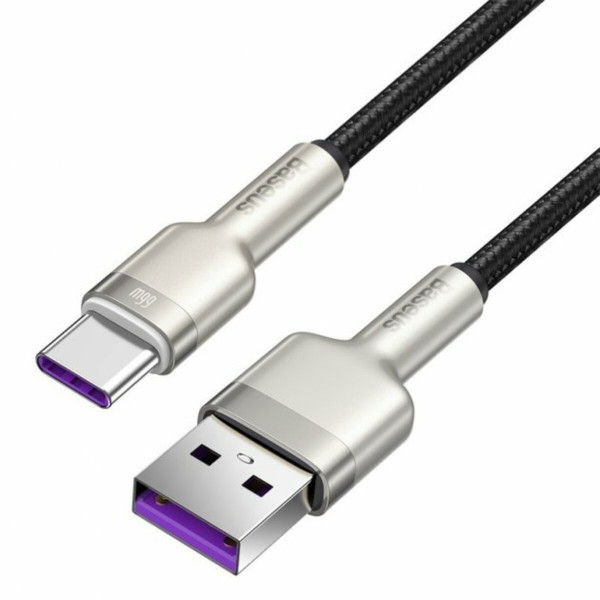 Кабель Baseus Cafule Series Metal Data Cable USB to Type-C 66W 1m Чорний