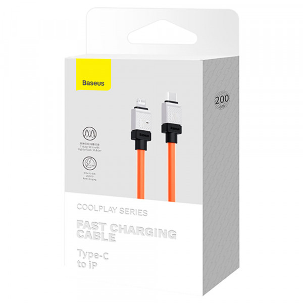 Кабель Baseus CoolPlay Series Fast Charging Cable Type-C to iP 20W 2m Orange