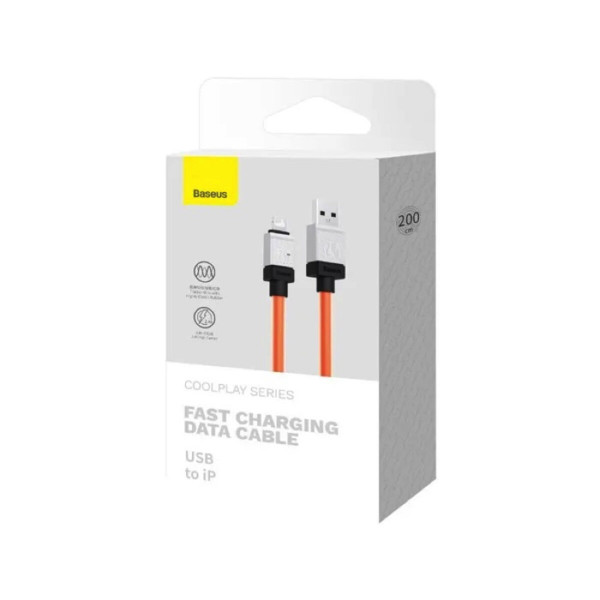 Кабель Baseus CoolPlay Series Fast Charging Cable USB to iP 2.4A 2m Orange